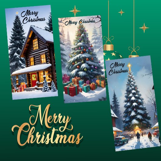 Weihnachtsbaum Lesezeichen Weihnachtskarte Feiertagskarte