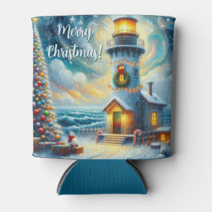 Weihnachtsbaum Leuchtturm Nautical Coastal Blue Dosenkühler