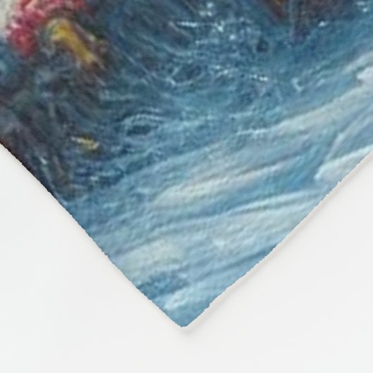 Weihnachtsbaum Leuchtturm Nautical Coastal Blue Fleecedecke (Ecke)