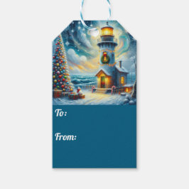 Weihnachtsbaum Leuchtturm Nautical Coastal Blue Geschenkanhänger