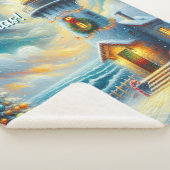 Weihnachtsbaum Leuchtturm Nautical Coastal Blue Sherpadecke (3/4)