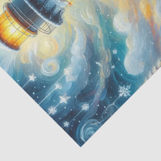 Weihnachtsbaum Leuchtturm Nautical Decoupage Seidenpapier (Ausschnitt)