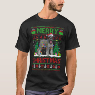 Weihnachtsbaum Licht Hässlicher Weihnachtsmann Min T-Shirt