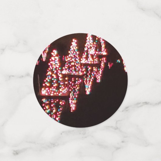 Weihnachtsbaum Licht Reflektionen über den See Konfetti (Klein Vorderseite)