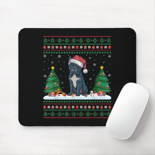 Weihnachtsbaum Lichter Cane Corso Dog Santa Ugly X Mousepad (Mit Mouse)