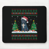 Weihnachtsbaum Lichter Cane Corso Dog Santa Ugly X Mousepad (Vorne)