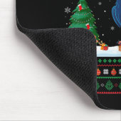 Weihnachtsbaum Lichter Crow Santa Ugly Xmas Sweate Mousepad (Ecke)