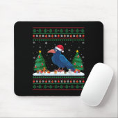 Weihnachtsbaum Lichter Crow Santa Ugly Xmas Sweate Mousepad (Mit Mouse)