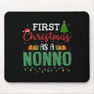 Weihnachtsbaum Lichter Dekor Lustiges erstes Weihn Mousepad