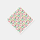 Weihnachtsbaum-Lichter-Glühbirnen-Muster-Papier-Se Serviette (Ecke)