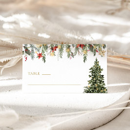 Weihnachtsbaum Lichter Kiefer Winter Hochzeit Platzkarte