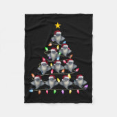 Weihnachtsbaum Lichter Männer - Frauen Santa Sting Fleecedecke (Vorderseite)