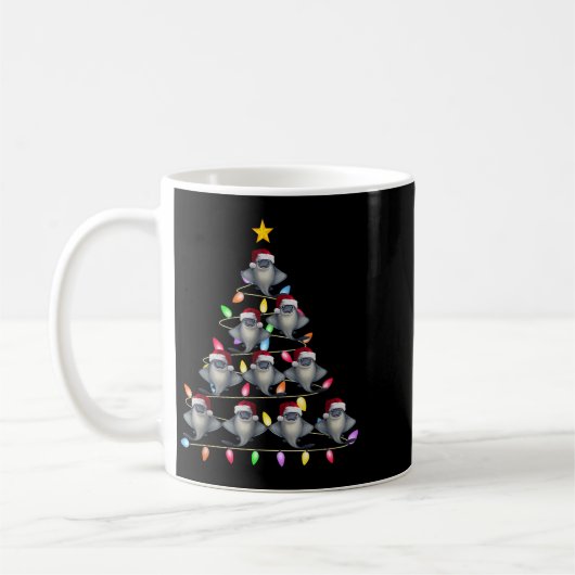 Weihnachtsbaum Lichter Männer - Frauen Santa Sting Kaffeetasse (Links)
