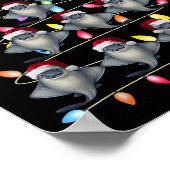 Weihnachtsbaum Lichter Männer - Frauen Santa Sting Poster (Ecke)