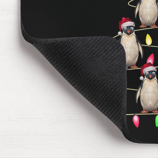 Weihnachtsbaum Lichter Männer Santa Penguin Weihna Mousepad (Ecke)