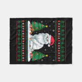 Weihnachtsbaum Lichter Perserkatze Weihnachtsfeier Fleecedecke (Vorderseite (Horizontal))