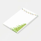 Weihnachtsbaum & Lichter Post-it Klebezettel (angewinkelt)