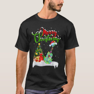 Weihnachtsbaum Lichter Santa Hut Musical Ukulele G T-Shirt