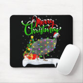 Weihnachtsbaum-Lichter Santa Perlhuhn Vogel Frohe Mousepad (Mit Mouse)