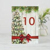 Weihnachtsbaum, Lichter & Tafelschild Einladung (Stehend Vorderseite)