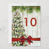 Weihnachtsbaum, Lichter & Tafelschild Einladung (Rückseite)