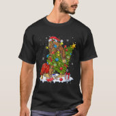 Weihnachtsbaum-Lichter Weihnachtsbräune T-Shirt (Vorderseite)