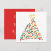 Weihnachtsbaum-Liebe Flat Christmas Card Feiertagskarte (Vorne/Hinten)