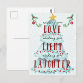 Weihnachtsbaum Liebe Light Laughter Holiday Tree Postkarte (Vorne/Hinten)