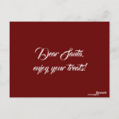 Weihnachtsbaum "Lieber Weihnachtsmann" Postkarte (Rückseite)