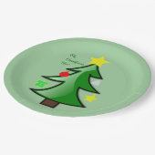 Weihnachtsbaum Liebliche Branchen auf einem Pappteller (Schrägansicht)