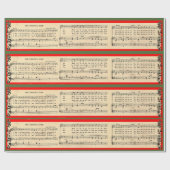 Weihnachtsbaum-Lied Geschenkpapier (Flach)