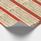 Weihnachtsbaum-Lied Geschenkpapier (Ecke)