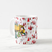 Weihnachtsbaum-Lieferwagen Kaffeetasse (Vorderseite Links)