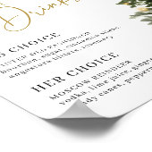 Weihnachtsbaum Light Wedding Signature Drinks Zeic Poster (Ecke)