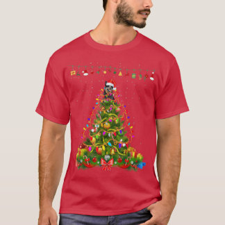 Weihnachtsbaum Lights Australischer Rinderhund Dog T-Shirt