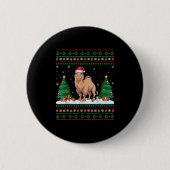 Weihnachtsbaum Lights Bactrian Camel Santa Ugly Xm Button (Vorderseite)