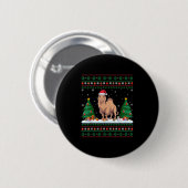 Weihnachtsbaum Lights Bactrian Camel Santa Ugly Xm Button (Vorne & Hinten)