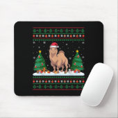 Weihnachtsbaum Lights Bactrian Camel Santa Ugly Xm Mousepad (Mit Mouse)