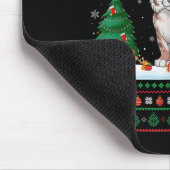 Weihnachtsbaum Lights Bobcat Santa Ugly Xmas Sweet Mousepad (Ecke)