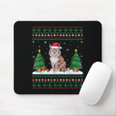 Weihnachtsbaum Lights Bobcat Santa Ugly Xmas Sweet Mousepad (Mit Mouse)