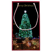 Weihnachtsbaum Lights Geschenktasche Kleine Geschenktüte (Rückseite)