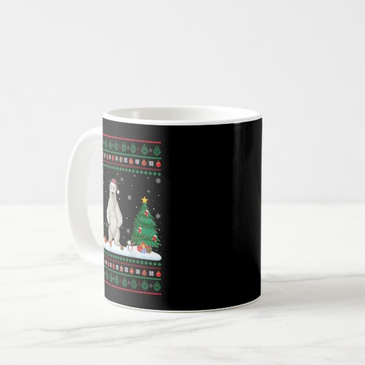 Weihnachtsbaum Lights Lar Bear Santa Ugly Xmas Swe Kaffeetasse (Vorderseite Links)