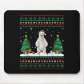 Weihnachtsbaum Lights Lar Bear Santa Ugly Xmas Swe Mousepad (Vorne)