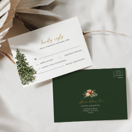 Weihnachtsbaum Lights Winter Wedding RSVP Card