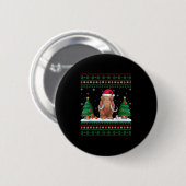 Weihnachtsbaum Lights Wooly Mammoth Santa Ugly Xm Button (Vorne & Hinten)