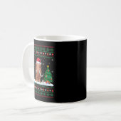 Weihnachtsbaum Lights Wooly Mammoth Santa Ugly Xm Kaffeetasse (Vorderseite Links)