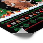 Weihnachtsbaum Lights Wooly Mammoth Santa Ugly Xm Poster (Ecke)