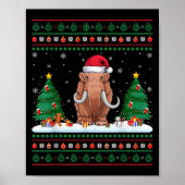 Weihnachtsbaum Lights Wooly Mammoth Santa Ugly Xm Poster (Vorne)
