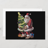 Weihnachtsbaum Lights Xmas Sasquatch Lover Feiertagskarte (Vorne/Hinten)