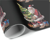 Weihnachtsbaum Lights Xmas Sasquatch Lover Geschenkpapier (Rolleneckpunkt)
